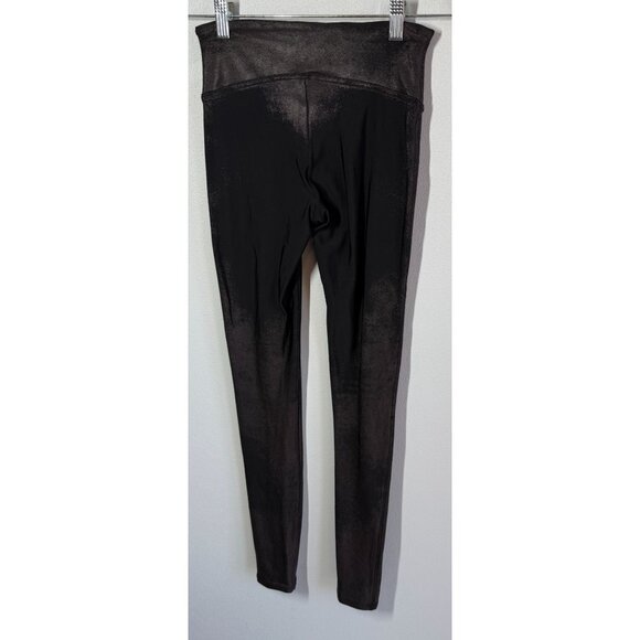 Spanx Womens Faux Ombre Leather Leggings Small Black Compression High Waist - Picture 2 of 8